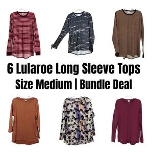 6 LuLaRoe Long Sleeve Tops – Size M Bundle | Soft, Comfy, Bundle Deal!